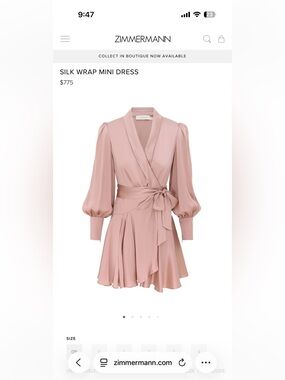 Zimmermann
Silk Wrap V-Neck Minidress
1(4-6)
Blush